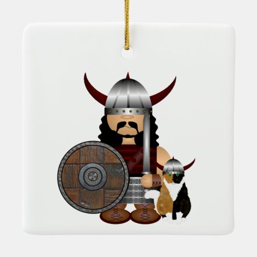 Viking and Cat Ornament (Rückseite)