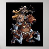 Viking Archer Riding War Bear Poster (Vorne)