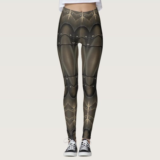 Viking Armor Abstract Design Leggings (Vorderseite)