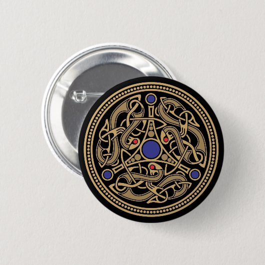 Viking Art Design Button (Vorne & Hinten)