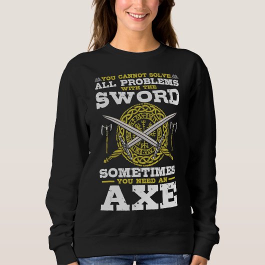 Viking Ax Battle Viking Nord Mythology Sweatshirt (Vorderseite)