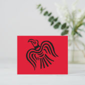 Viking Banner Raven Symbol Postkarte (Stehend Vorderseite)