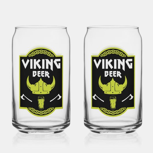 Viking Beer Drinker Dosenglas (Vorderseite)