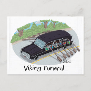 Viking Beerdigung. Postkarte