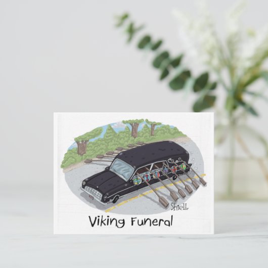Viking Beerdigung. Postkarte (Stehend Vorderseite)