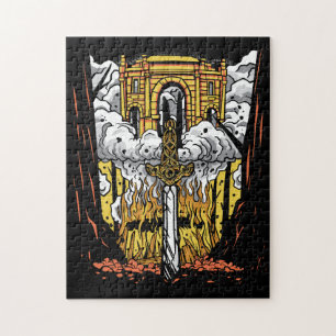 Viking Beerdigung Puzzle