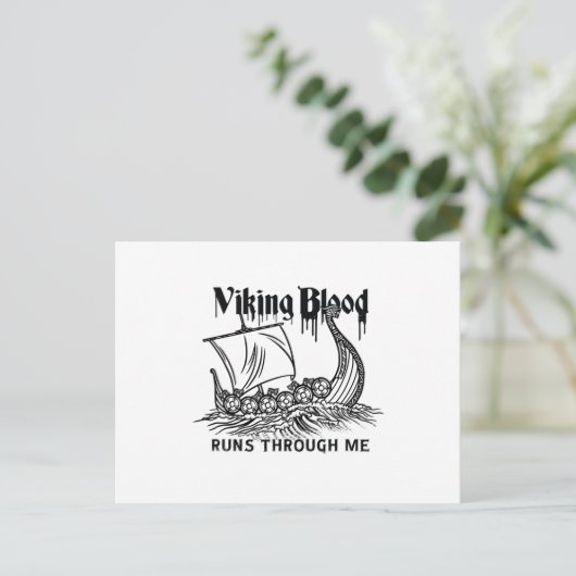 Viking Blood Postkarte (Stehend Vorderseite)