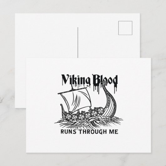 Viking Blood Postkarte (Vorne/Hinten)