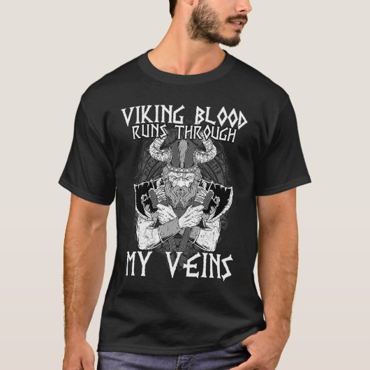Viking Blood Runs Through My Veins I Valhalla Viki T-Shirt (Vorderseite)