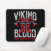 Viking Blood Skull Norwegian Flag Pride Norway  Mousepad (Mit Mouse)