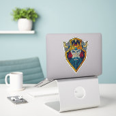 Viking Blue Bard Metallic look Aufkleber (Laptop auf Schreibtisch)