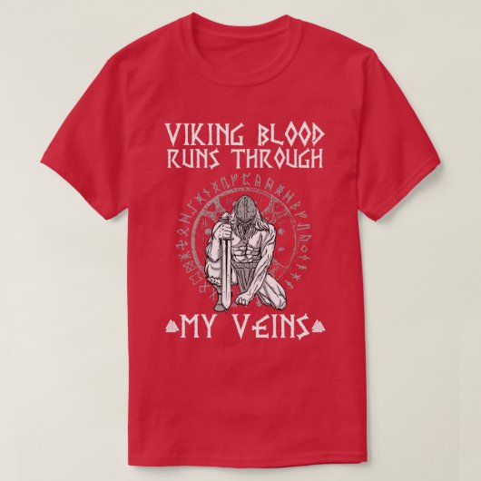 Viking Blutspuren durch 2 T-Shirt (Design vorne)