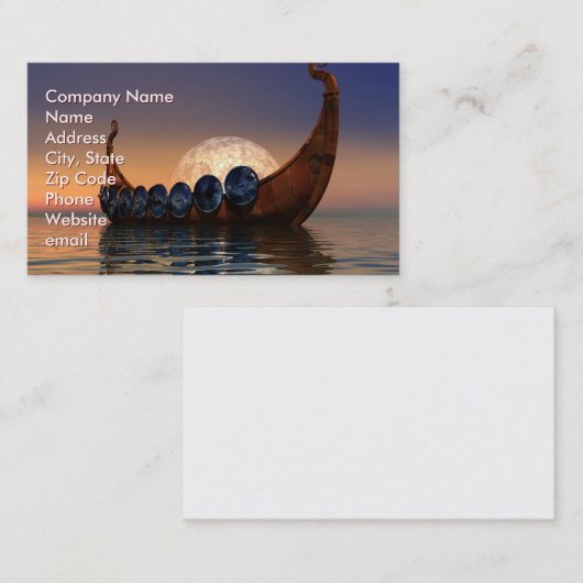 Viking Boat 2 Visitenkarte (Vorne/Hinten)