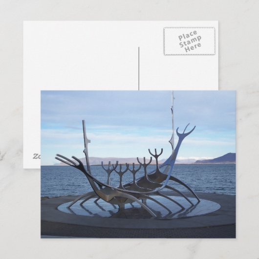 Viking Boat Postkarte (Vorne/Hinten)