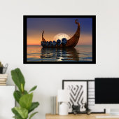 VIKING BOOT 2 DRUCKEN POSTER (Heimbüro)