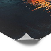 Viking Burial Ship Norse Samhain Halloween Poster (Ecke)