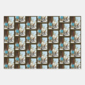 Viking Cat Blue Dragon Geschenkpapier Set (Vorderseite 3)