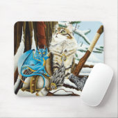 Viking Cat Blue Dragon Mousepad (Mit Mouse)