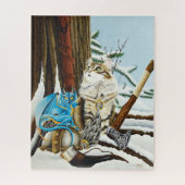 Viking Cat Blue Dragon Puzzle (Vertikal)
