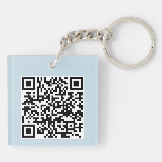 Viking Cat Blue Dragon QR-Code Schlüsselanhänger (Rückseite)