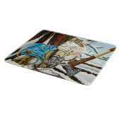Viking Cat Blue Dragon Schneidebrett (Ecke)
