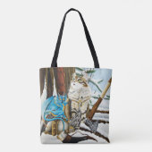 Viking Cat Blue Dragon Tasche (Rückseite)