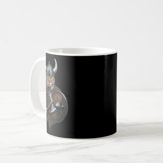 Viking Cat Kaffeetasse (Vorderseite Links)