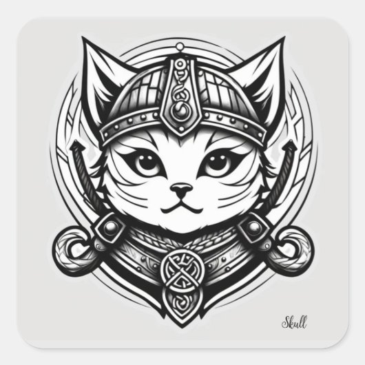 Viking Cat Stickers (Vorderseite)
