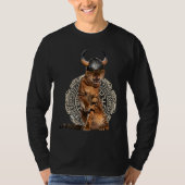 Viking Cat Valhalla Norse Warrior T-Shirt (Vorderseite)