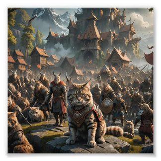Viking Cats Fotodruck