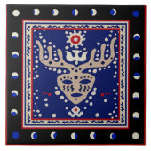 Viking Celestial Shaman Ceramic Tile Fliese (Vorderseite)