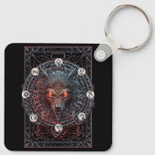 Viking Celtic Fenrir Wolf Brand Norse Mythology Wo Schlüsselanhänger (Rückseite)