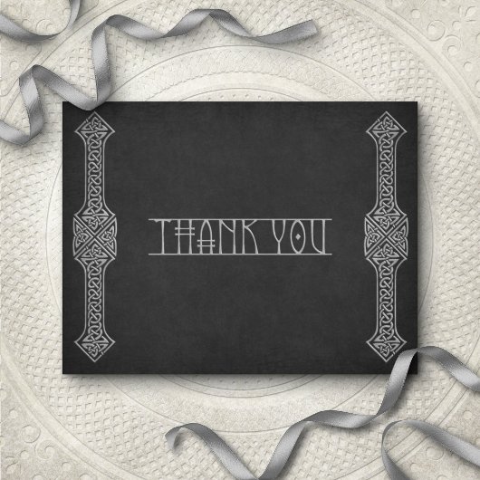 Viking Celtic Gamer Wedding Dankeskarte