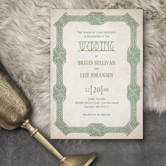 Viking Celtic Gamer Wedding Einladung