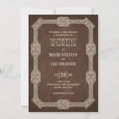Viking Celtic Gamer Wedding Einladung (Vorderseite)