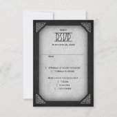 Viking Celtic Gamer Wedding RSVP Karte (Vorderseite)