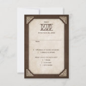 Viking Celtic Gamer Wedding RSVP Karte (Vorderseite)