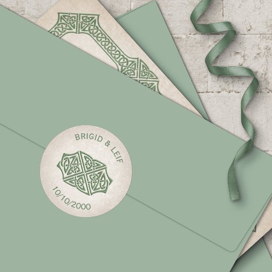 Viking Celtic Gamer Wedding Runder Aufkleber