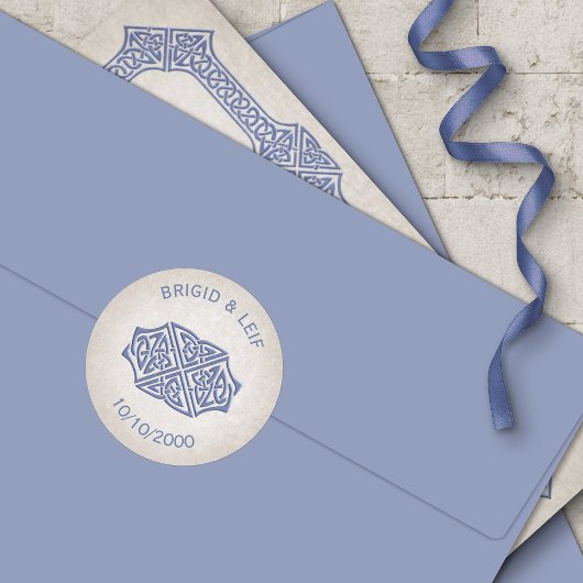 Viking Celtic Gamer Wedding Runder Aufkleber