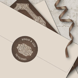 Viking Celtic Gamer Wedding Runder Aufkleber