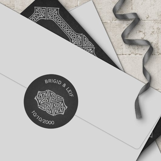 Viking Celtic Gamer Wedding Runder Aufkleber