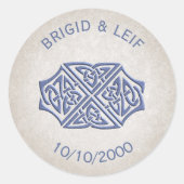 Viking Celtic Gamer Wedding Runder Aufkleber (Vorderseite)