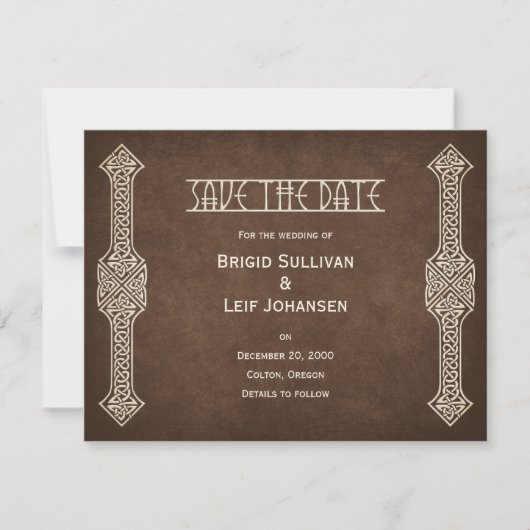 Viking Celtic Gamer Wedding Save The Date (Vorderseite)