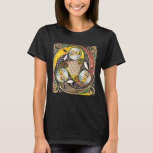 Viking Celtic Knüpfarbeit Triple Celtic Spiral Bee T-Shirt