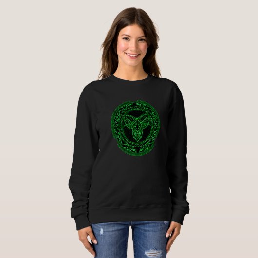 Viking Celtic Ram Aries Zodiac  1 Sweatshirt (Vorne ganz)