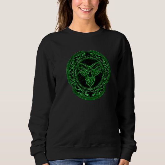 Viking Celtic Ram Aries Zodiac 1 Sweatshirt (Vorderseite)