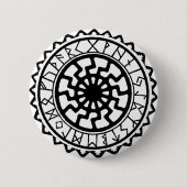 Viking Celtic Sun Rune Calendar Button (Vorderseite)