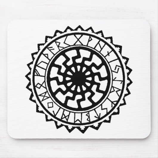 Viking Celtic Sun Rune Calendar Mousepad (Vorne)