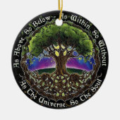 Viking Celtic Tree of Life Knot Wiccan WitchPagan Keramik Ornament (Vorne)