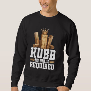 Viking Chess King Kubb Player Yard Game Set Viking Sweatshirt